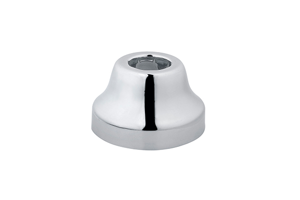BELL TAPERED CAP WITH WINGS FOR RECESSED TAP IN CHROME-PLATED BRASS