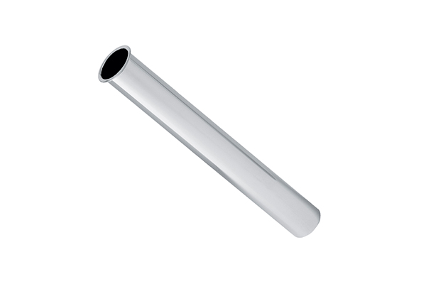CHROME-PLATED BRASS TUBE WITH HEAVY FOLD FOR SIPHON, THICKNESS 0.7 MM -  AVAILABLE IN DIFFERENT SIZES