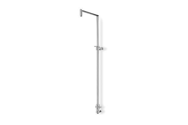 BRASS SQUARE SHOWER COLUMN, , ADJUSTABLE IN HEIGHT FROM 760 MM TO 1180 MM, COMPLETE WITH A SHOWER DIVERTER AND WALL-MOUNTED SHOWER SUPPORT FOR FLEXIBLE CONNEXION