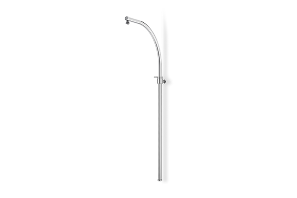 TELESCOPIC BRASS SHOWER COLUMN, HALF-MOON SHAPE, ADJUSTABLE IN HEIGHT FROM 900 MM TO 1,150 MM