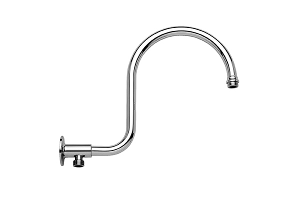 ARC SHAPE SHOWER HEAD ARM IN CHROME-PLATED BRASS,  WITH EXTERNAL WALL ATTACHMENT