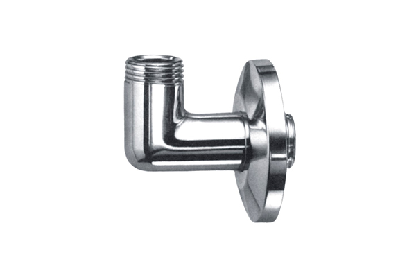 ELBOW PIPE FOR SLIDING RAIL SHOWER AND ROSACE, TOTALLY CHROME-PLATED BRASS