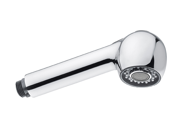 CHROME-PLATED BRASS HAND SHOWER DOUBLE SPRAY, ANTI-LIMESCALE