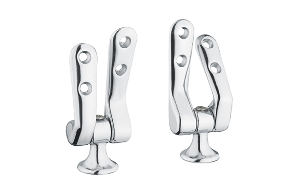 TOILET UNIVERSAL HINGE EQUIPPED WITH SCREW AND MOUNTED ATTACHMENT - IN CHROME-PLATED BRASS