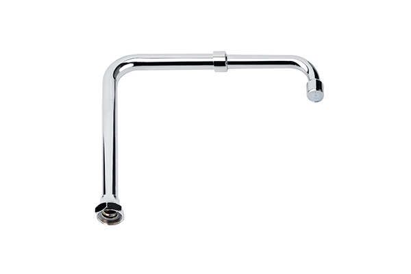 CHROME-PLATED BRASS UNIVERSAL SPOUT FOR SINK TAPS TO ADJUSTABLE BRIDGE  - 3/4 