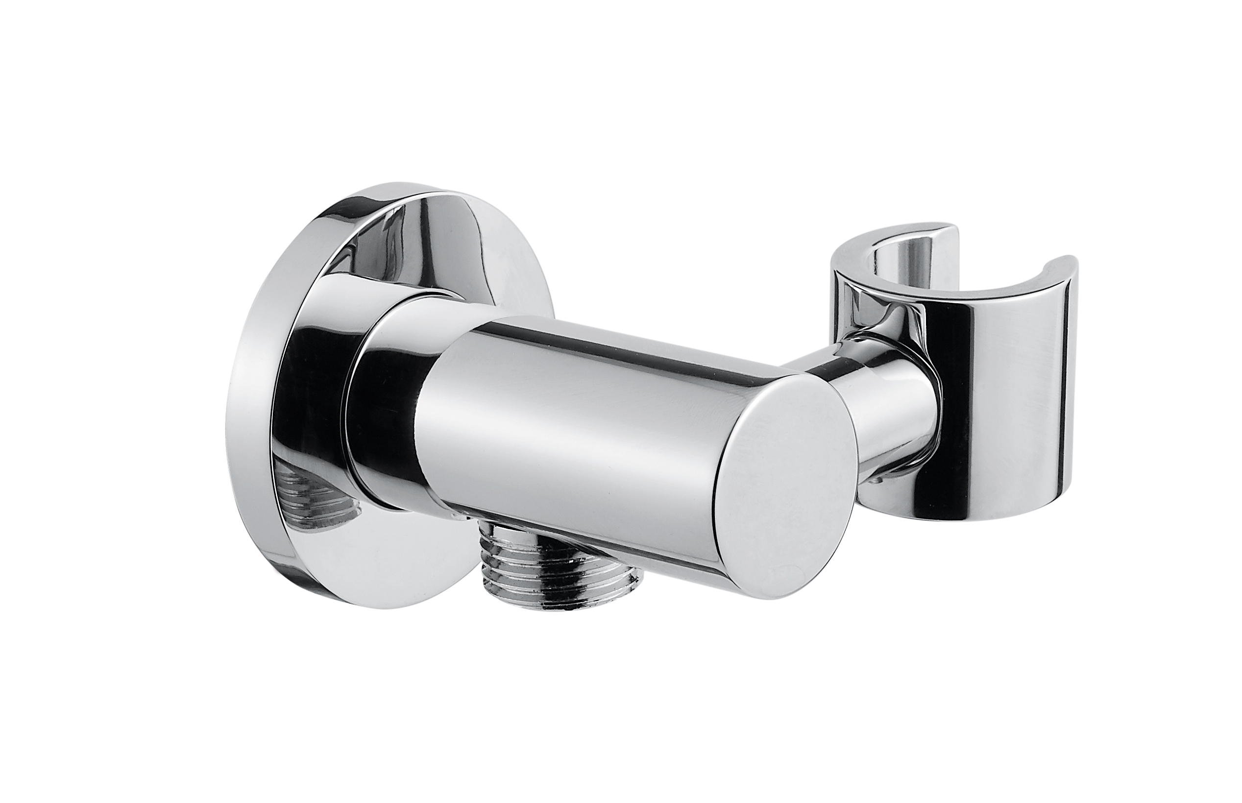 CHROME PLATED BRASS WATER INTAKE WITH  ADJUSTABLE HAND SHOWER HOLDER, WALL MOUNTING